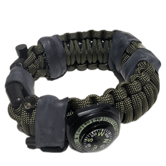 The Escape Evade Pathfinder: Military & Tactical Strap w/ SERE kit, Compass, Kevlar Saw, Cuff Key.