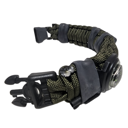 The Escape Evade Pathfinder: Military & Tactical Strap w/ SERE kit, Compass, Kevlar Saw, Cuff Key.