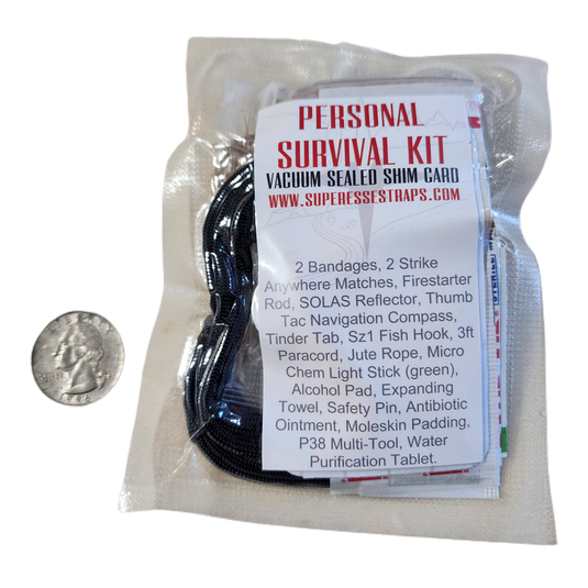 Shim Personal Survival Cards - Wallet Size Vacuum Sealed Survival Packets