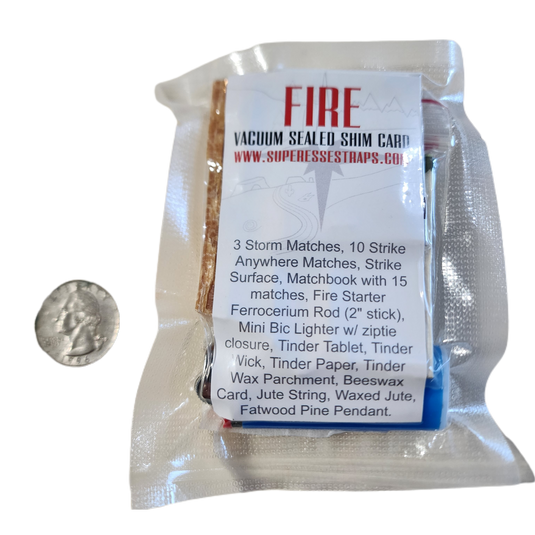 Shim Personal Survival Cards - Wallet Size Vacuum Sealed Survival Packets