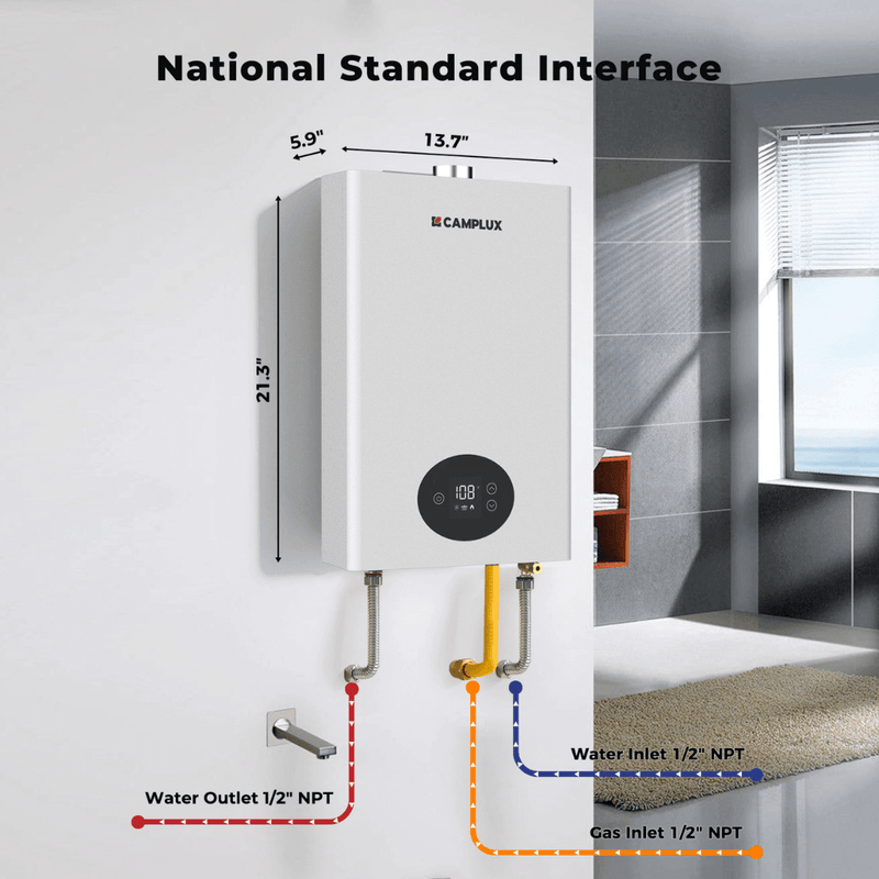 Load image into Gallery viewer, Camplux Climatech 3 Indoor Gas Tankless Water Heater 68,000 BTU