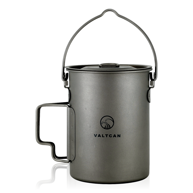 Load image into Gallery viewer, Valtcan 900ml Titanium Pot Boil, Cook & Drink From One Pot · 134g · Nests Your Nalgene