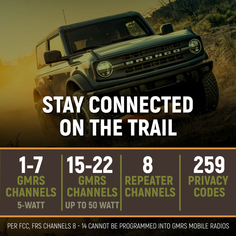 Load image into Gallery viewer, Radio Kit Lite - Rambler G4 GMRS Band Mobile Radio with Stealth Antenna