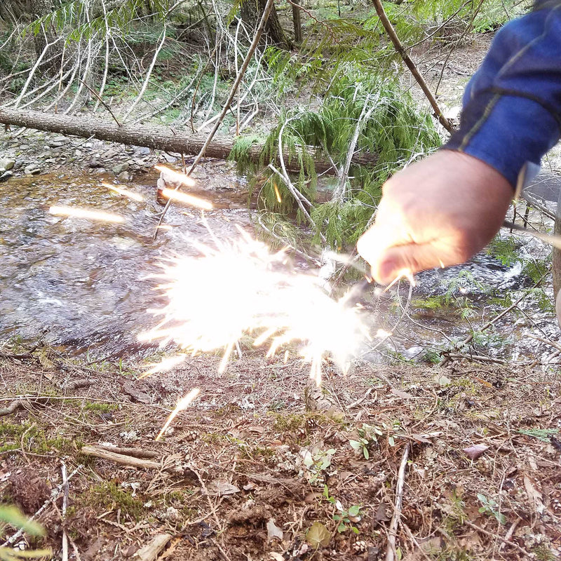 Load image into Gallery viewer, HexaLite™ Ferro Rod Fire Starter - X-Large 6-Sided Shape & Easy Grip Striker