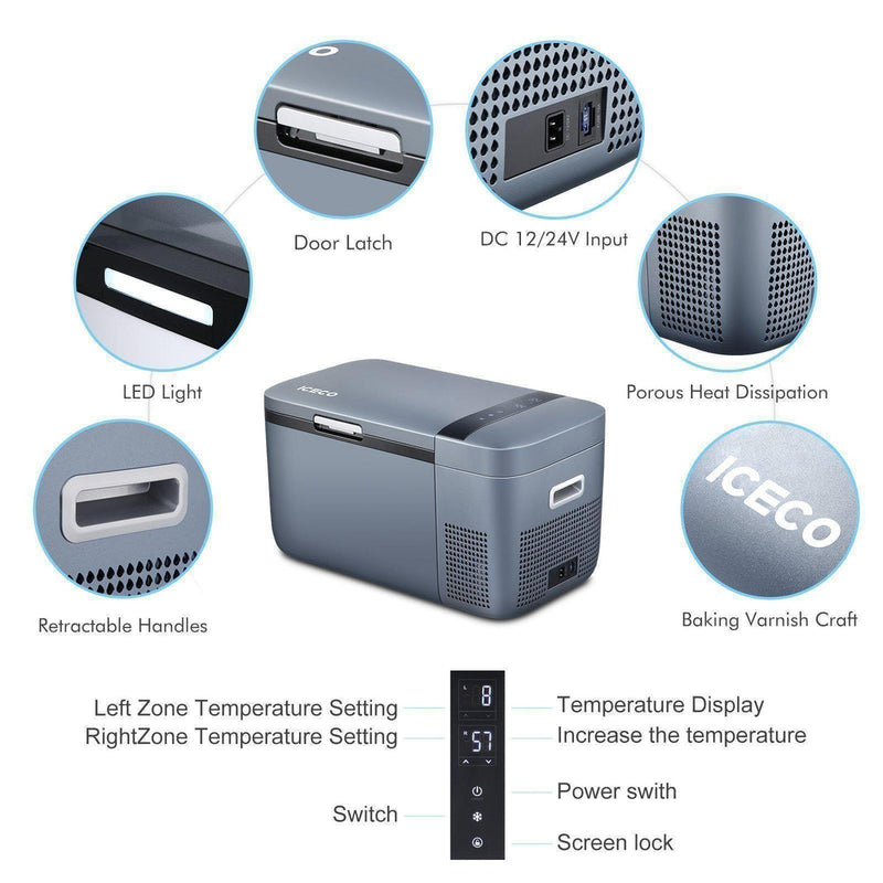 Load image into Gallery viewer, GO20 Dual Zone 12V Portable Freezer| ICECO | 20 LT