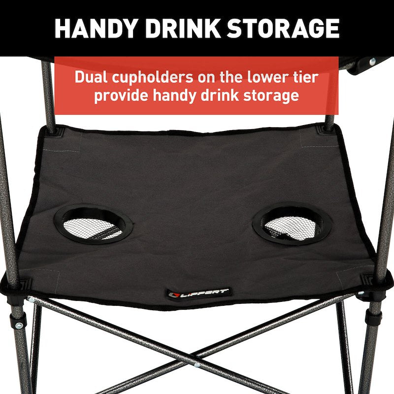 Load image into Gallery viewer, Lippert Components TWO-TIER FOLDING CAMPING TABLE