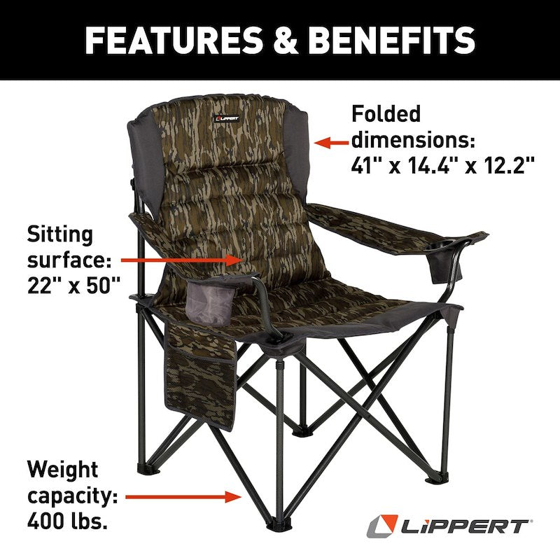 Load image into Gallery viewer, Lippert Components CAMPFIRE FOLDING CHAIR - CAMO