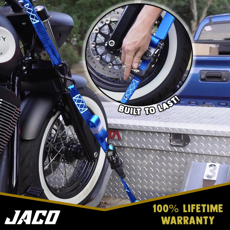 Load image into Gallery viewer, Heavy Duty Ratchet Tie Down Straps with Soft Loops (1.6" x 8 ft) | AAR Certified Break Strength (5,208 lbs)