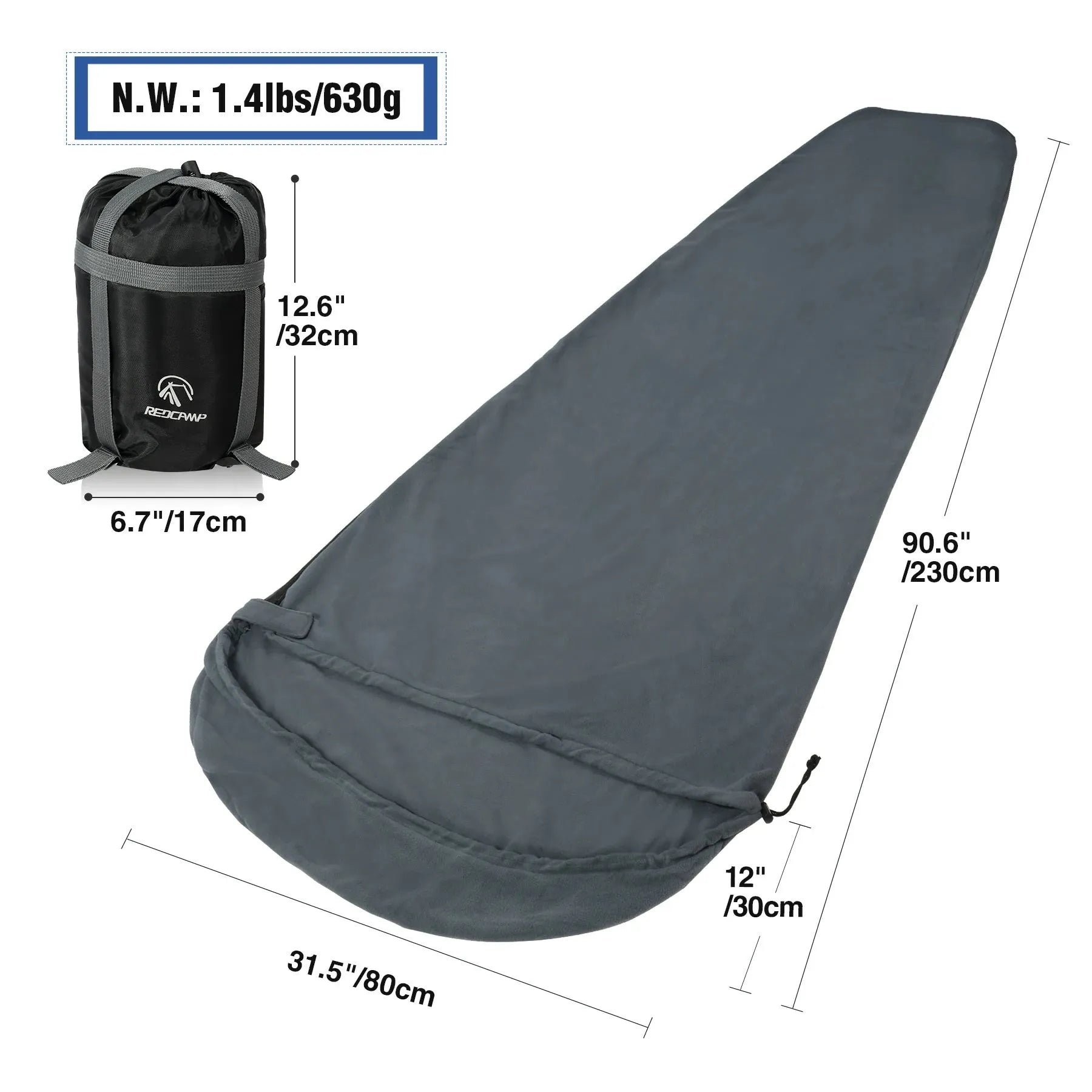 Lemur Fleece Sleeping Bag Liner main image 1