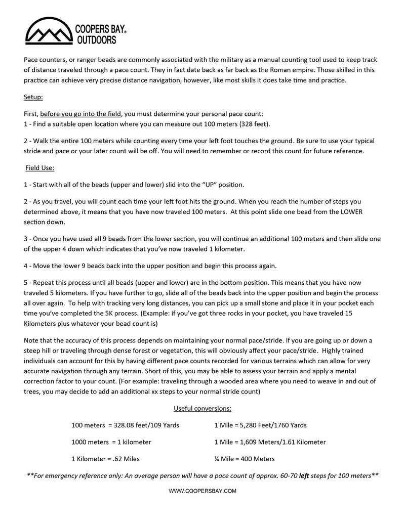 Load image into Gallery viewer, Pace Count Beads for Orienteering and Land Navigation, Workout Reps, Etc.