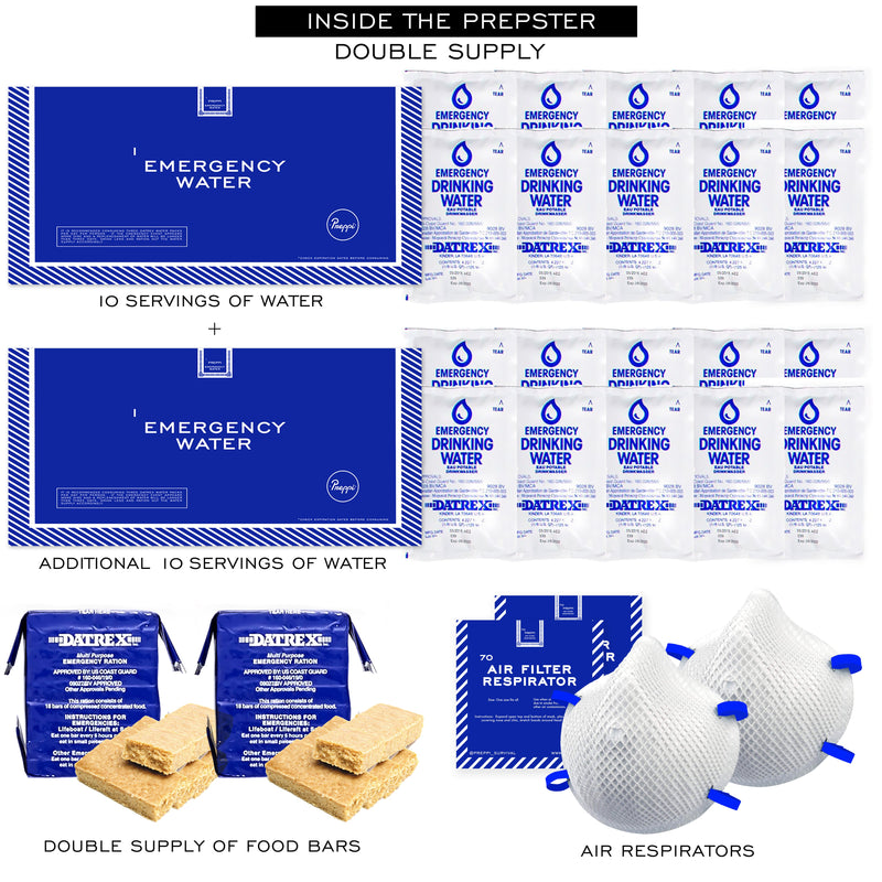 Load image into Gallery viewer, The Prepster | Two-Person | 3-Day Emergency Kit Bag