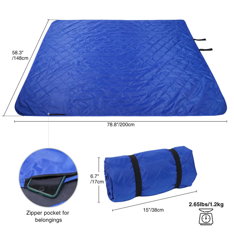 Load image into Gallery viewer, Outdoor Waterproof Blanket with Warm Fleece