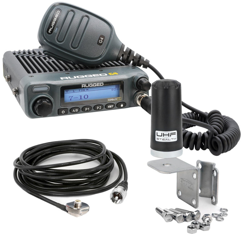 Load image into Gallery viewer, Radio Kit Lite - Rambler G4 GMRS Band Mobile Radio with Stealth Antenna