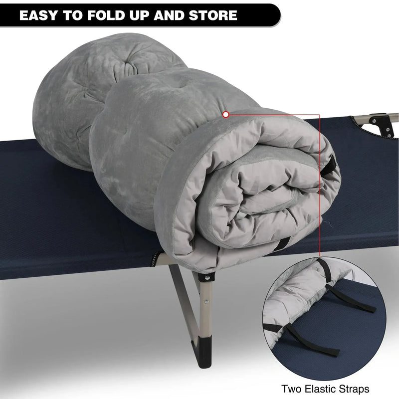 Load image into Gallery viewer, Portable Folding Sleeping Cot Mattress Pads for Camping,Gray Blue Black Brown