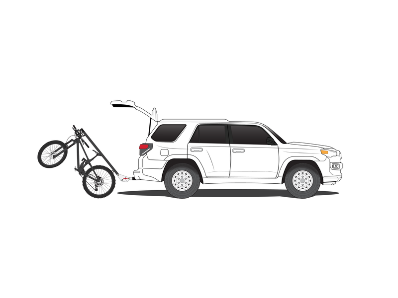 Load image into Gallery viewer, Lolo Racks 6 bike rack for 2" hitch standard tilting (includes locking hitch bolt)
