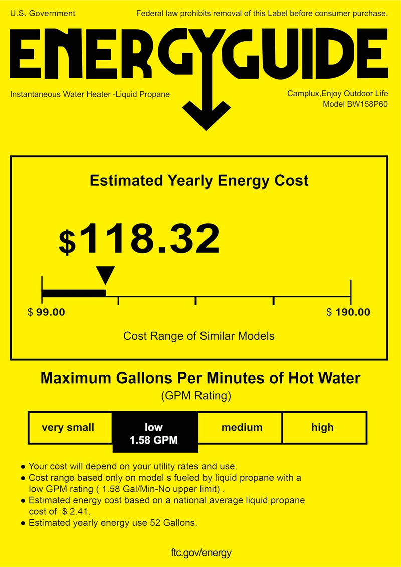 Load image into Gallery viewer, Camplux BW158P60 Camping Water Heater With Pump Kit