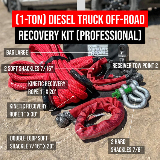 Yankum Ropes (1-Ton) Diesel Truck Off-Road Recovery Kit