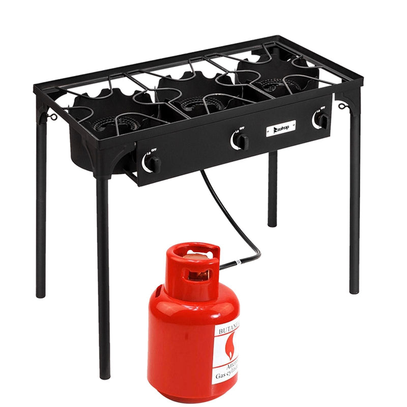 Load image into Gallery viewer, 225,000 BTU Outdoor Propane Camp Stove β 3 Burner Cooker