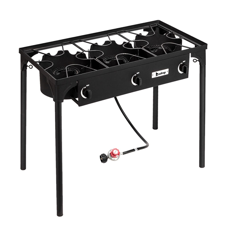 Load image into Gallery viewer, 225,000 BTU Outdoor Propane Camp Stove β 3 Burner Cooker