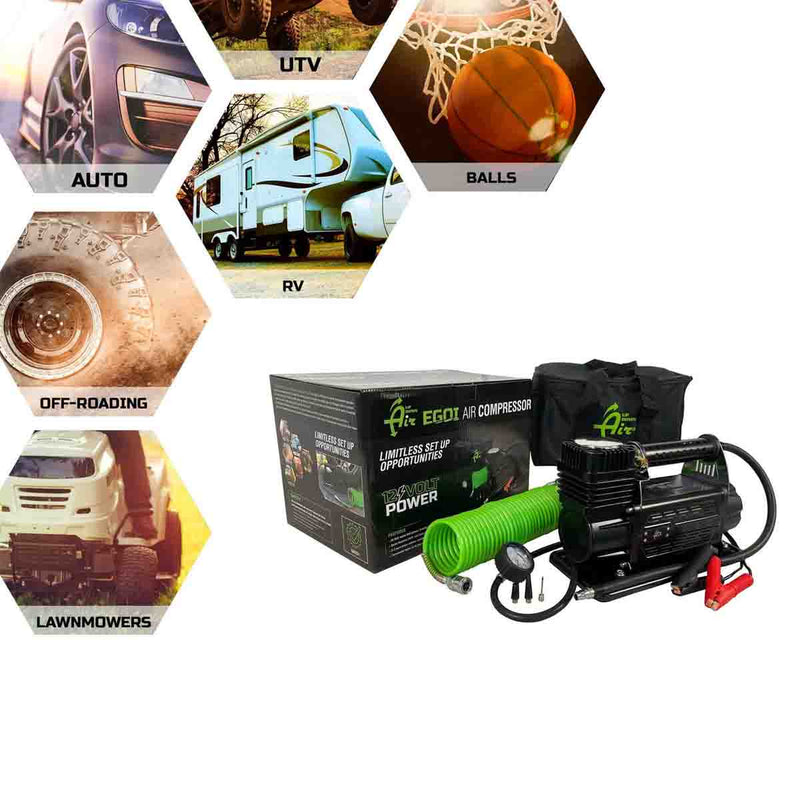 Load image into Gallery viewer, EGOI Portable Air Compressor System 5.6 CFM With Storage Bag, Hose & Attachments - Single Motor