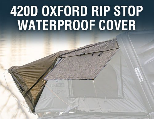 Load image into Gallery viewer, HD Bushveld II Cantilever Hard Shell Roof Top Tent Grey Body & Tan Rainfly