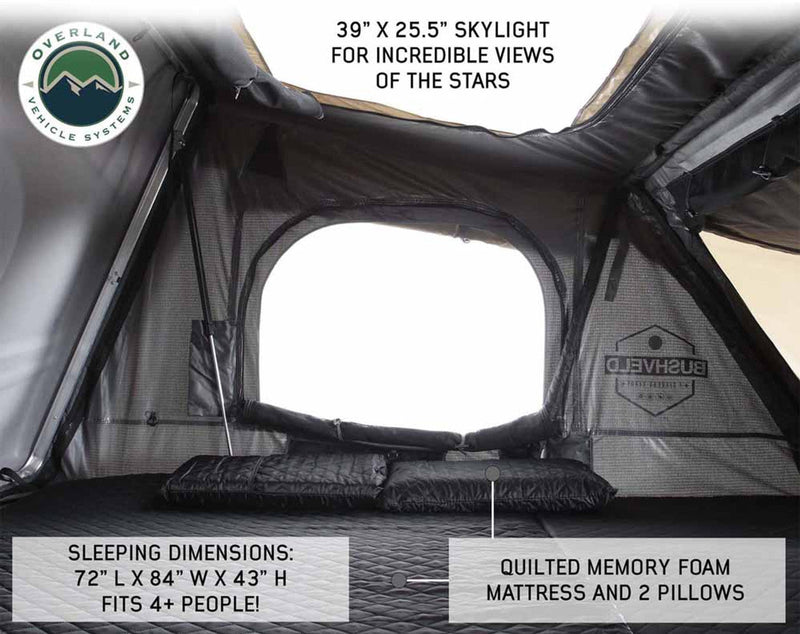 Load image into Gallery viewer, HD Bushveld II Cantilever Hard Shell Roof Top Tent Grey Body & Tan Rainfly
