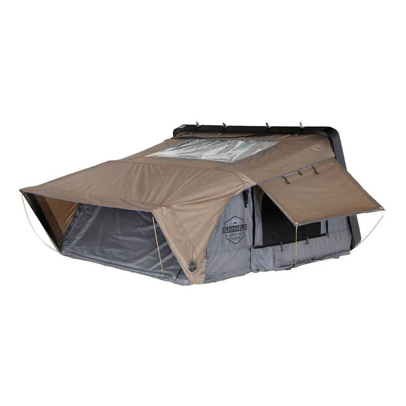 Load image into Gallery viewer, HD Bushveld II Cantilever Hard Shell Roof Top Tent Grey Body & Tan Rainfly