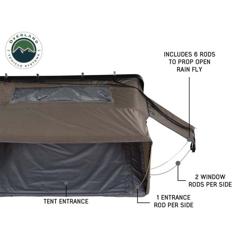 Load image into Gallery viewer, HD Bushveld II Cantilever Hard Shell Roof Top Tent Grey Body & Tan Rainfly