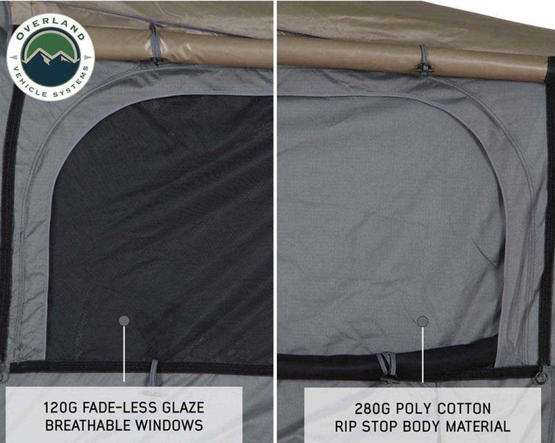 Load image into Gallery viewer, HD Bushveld II Cantilever Hard Shell Roof Top Tent Grey Body & Tan Rainfly