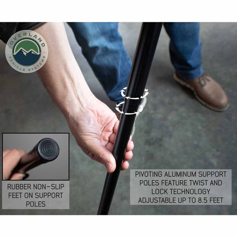 Load image into Gallery viewer, HD Nomadic 180 Degree Awning - Dark Grey with Black Travel Cover Universal