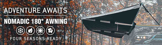 HD Nomadic 180 Degree Awning with Bracket Kit for Mid - High Roofline Vans