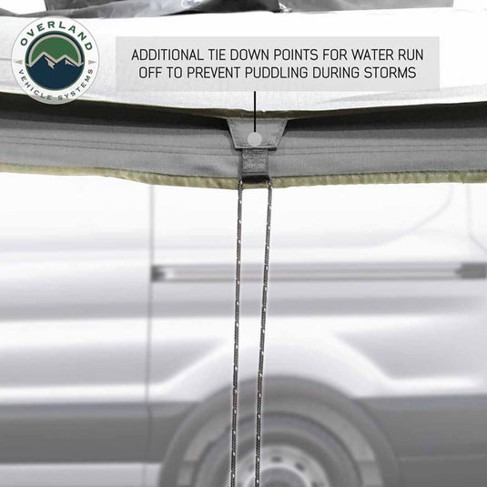 HD Nomadic 180 Degree Awning with Bracket Kit for Mid - High Roofline Vans