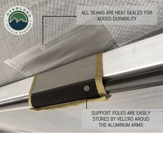 HD Nomadic 180 Degree Awning with Bracket Kit for Mid - High Roofline Vans