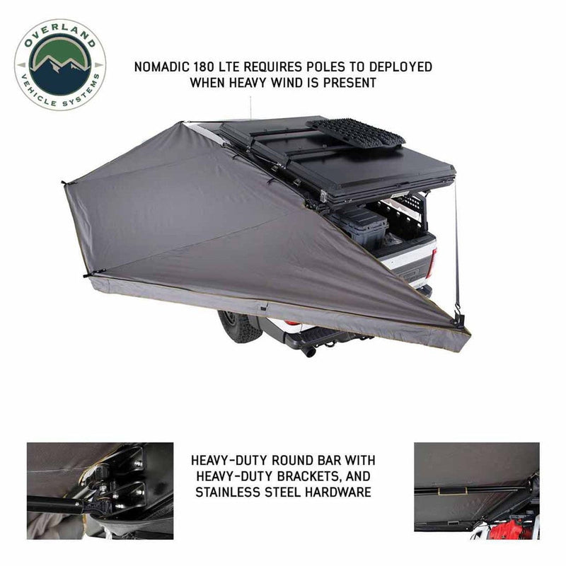 Load image into Gallery viewer, HD Nomadic 180 LTE Awning - Dark Grey with Black Travel Cover Universal