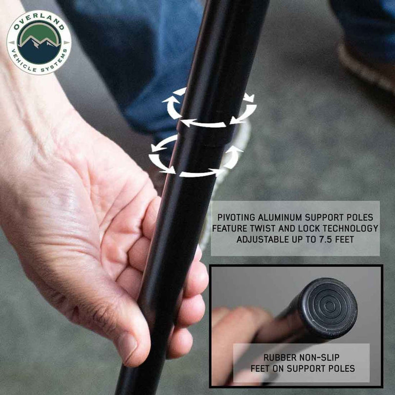 Load image into Gallery viewer, HD Nomadic 180 LTE Awning - Dark Grey with Black Travel Cover Universal