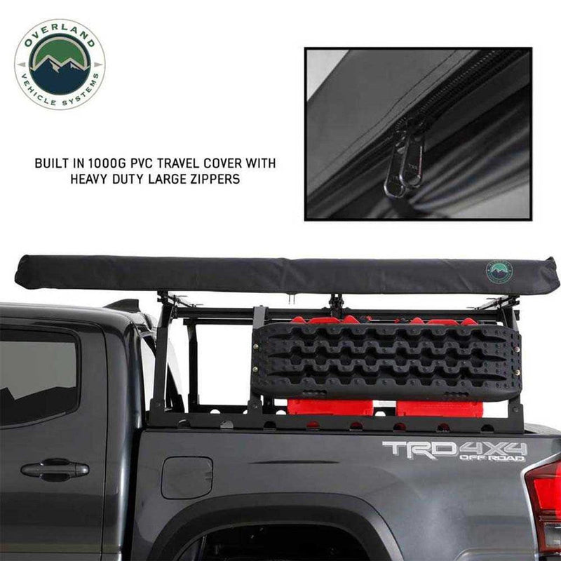 Load image into Gallery viewer, HD Nomadic 2.0 - 6.5' Awning - Grey Body, Green Trim & Black Travel Cover