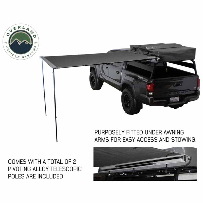 Load image into Gallery viewer, HD Nomadic 2.5 - 8.0' Awning - Grey Body, Green Trim & Black Travel Cover