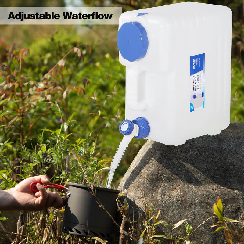 Load image into Gallery viewer, Portable Camping Water Container with Spigot and Wheels