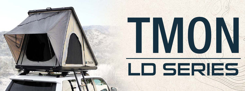 Load image into Gallery viewer, LD TMON Clamshell Aluminum Hard Shell Roof Top Tent - 2 Person Capacity, Tan Body & Green Rainfly