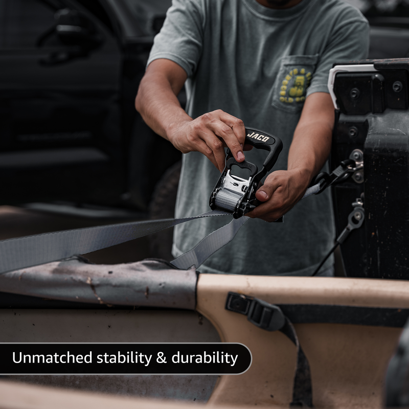 Load image into Gallery viewer, Heavy Duty Ratchet Tie Down Straps with Soft Loops (1.6" x 8 ft) | AAR Certified Break Strength (5,208 lbs)