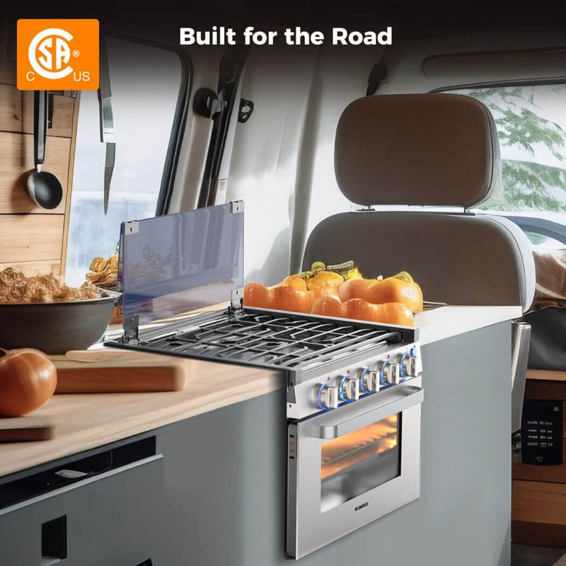 Load image into Gallery viewer, Camplux 17" RV Oven W/3 Burners Cooktop