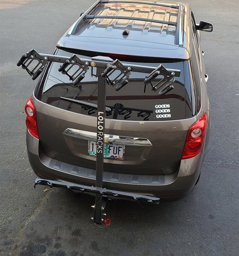Load image into Gallery viewer, Lolo Racks 4 bike rack for 2" inch hitch (includes locking hitch bolt)