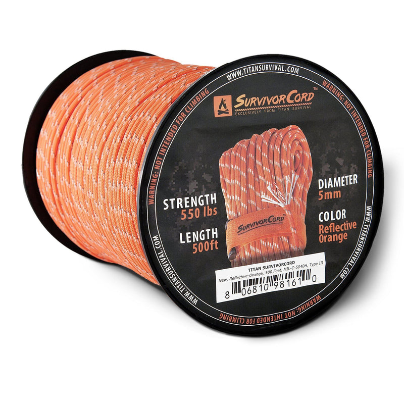 Load image into Gallery viewer, SurvivorCord Spool | REFLECTIVE-ORANGE