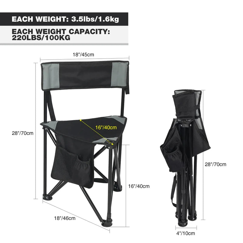 Load image into Gallery viewer, Tripod Camping Chair 2-Pack