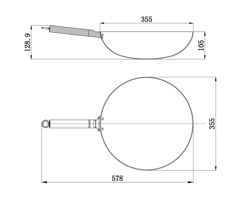 Load image into Gallery viewer, Valtcan T35 Titanium Wok Pan The Last Wok You’ll Ever Buy. 14” Pure Titanium · 3 lbs · No Coatings · No Seasoning · No Expiration Date