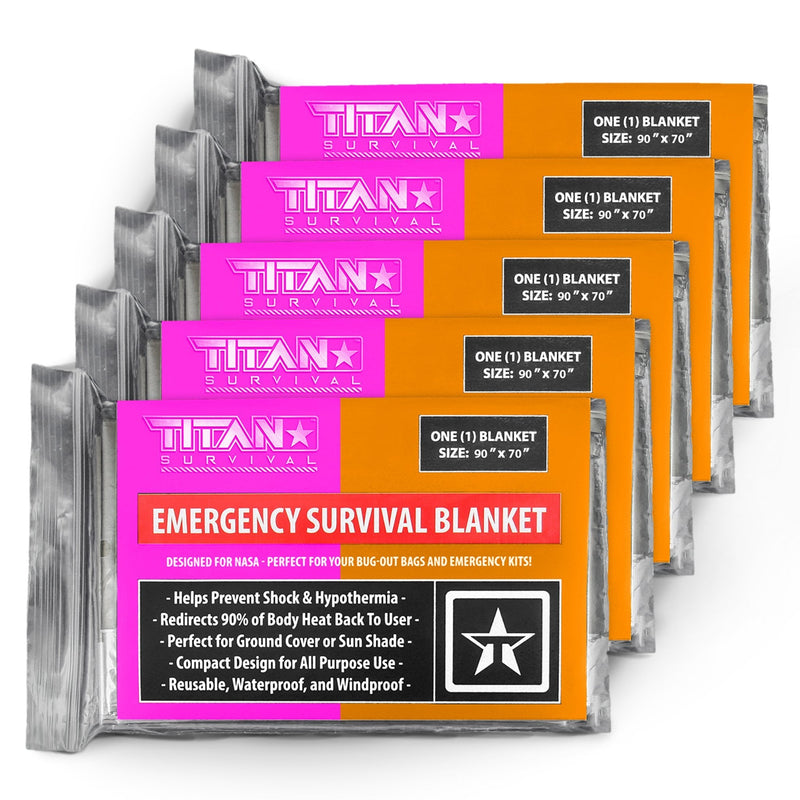 Load image into Gallery viewer, XL Emergency Survival Blankets, 5-Pack