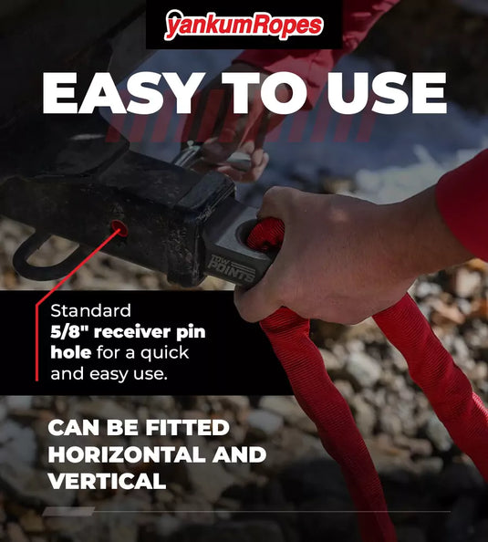 Yankum Ropes 2 1/2" Hitch Receiver Recovery Point