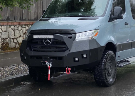 Load image into Gallery viewer, Mercedes Sprinter (2019+) Front Bumper with Bull Bar
