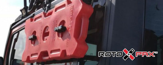 red colored RotoPax water storage mount