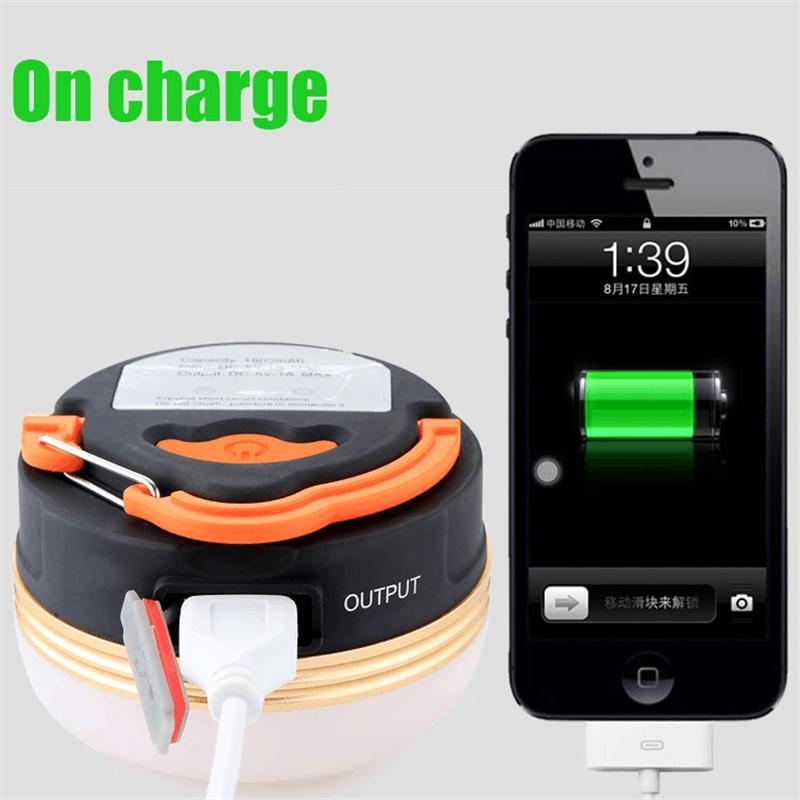 Load image into Gallery viewer, Mini Portable Camping Lights 3W LED Waterproof Tents Lamp Night Hanging lamp USB Rechargeable
